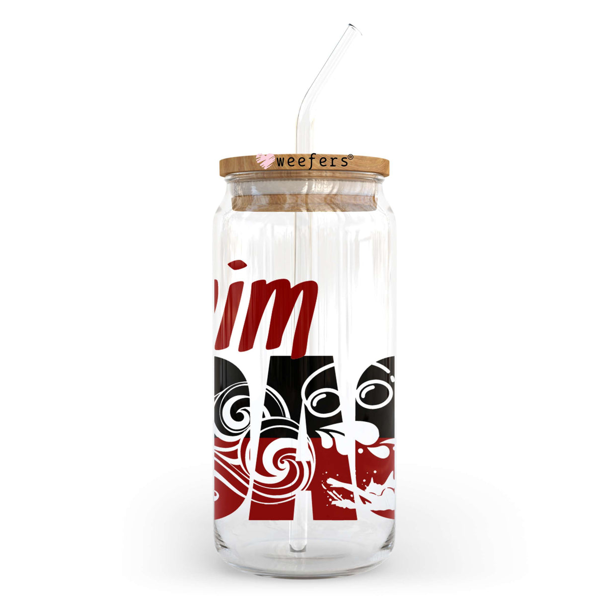 Swim Coach 20oz Libbey Glass Can UV DTF or Sublimation Wrap - Decal Weefers