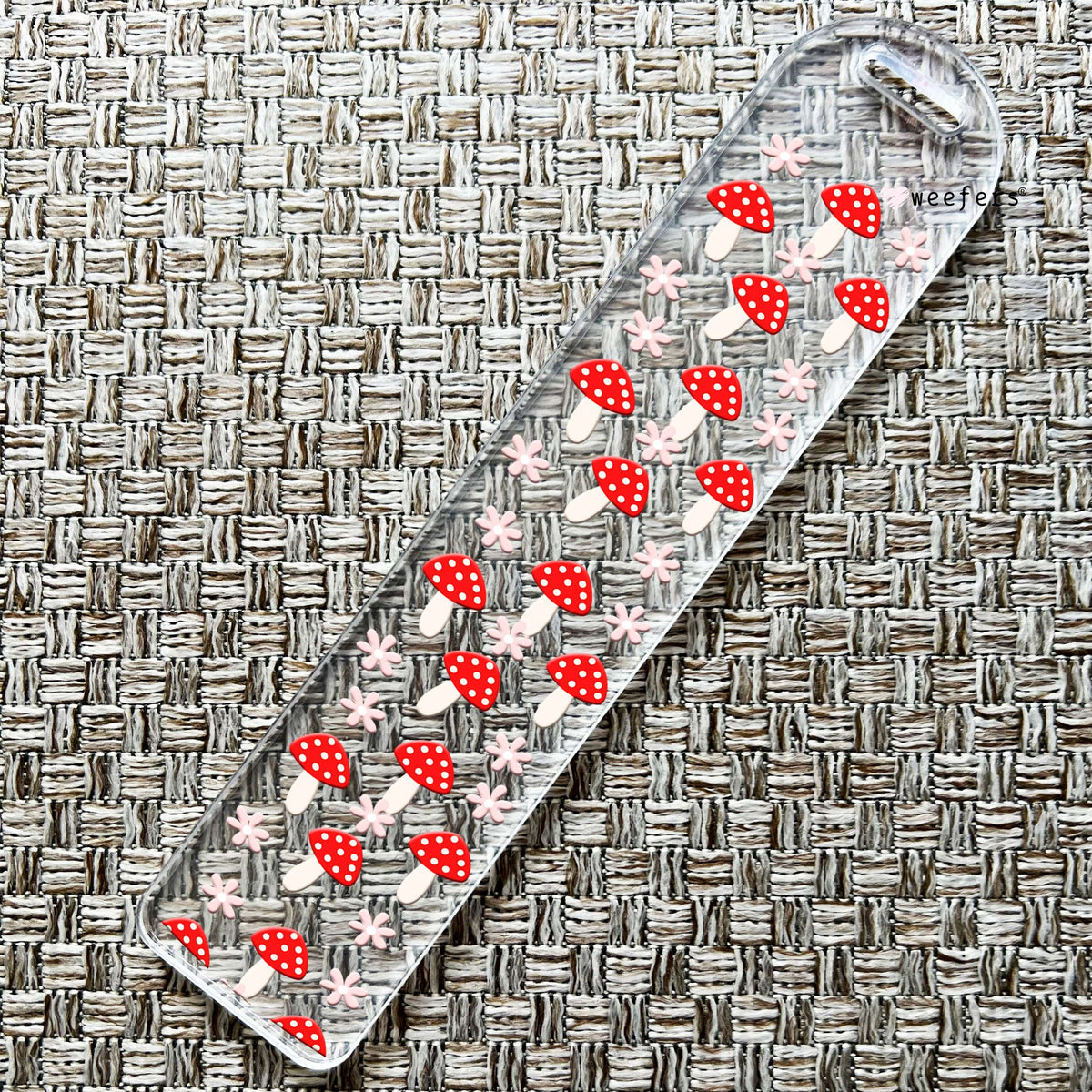 Mini Mushrooms and Flowers Bookmark UV DTF Decal Weefers