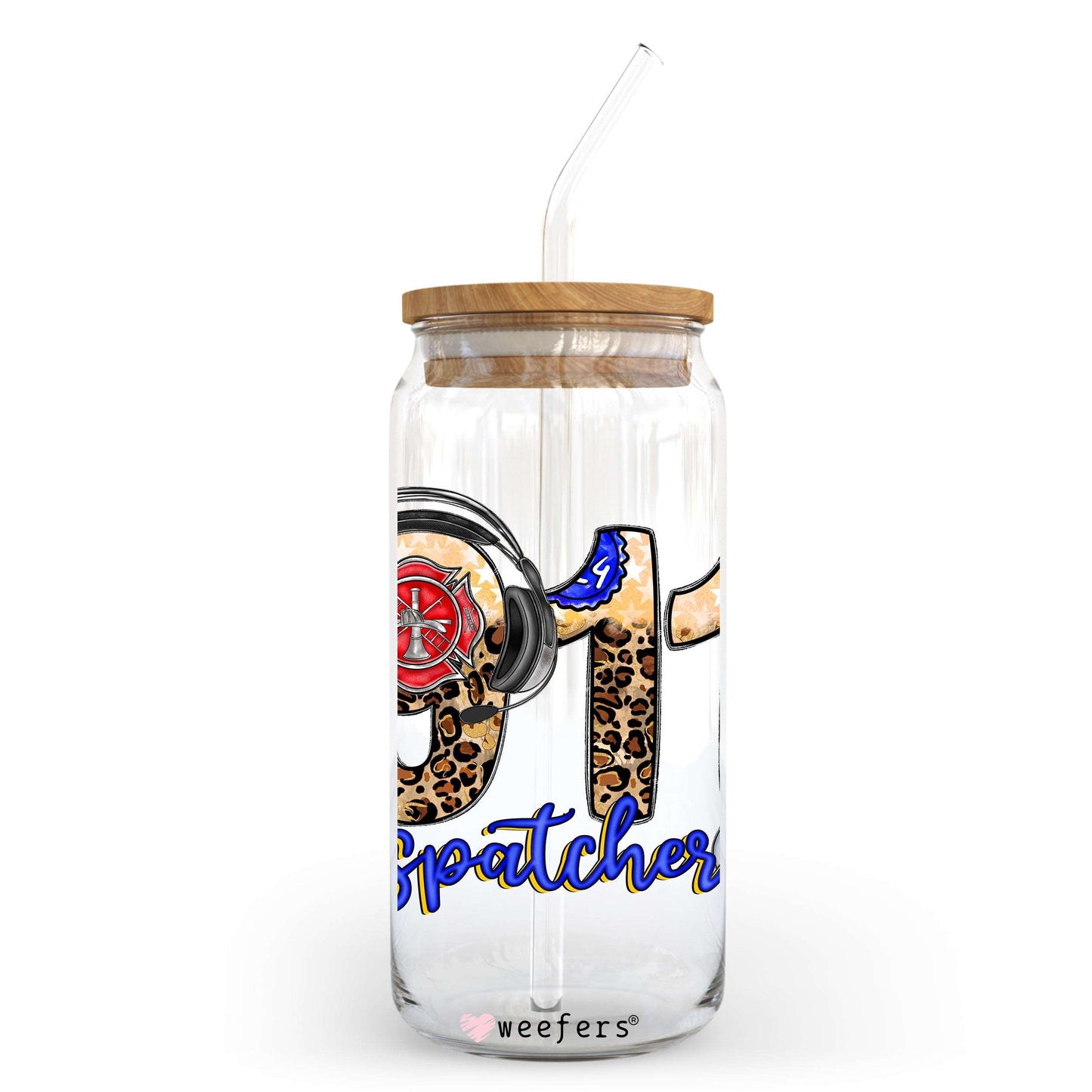 911 Dispatcher 20oz Libbey Glass Can, 34oz Hip Sip, 40oz Tumbler UV DTF or Sublimation Decal Transfer Weefers