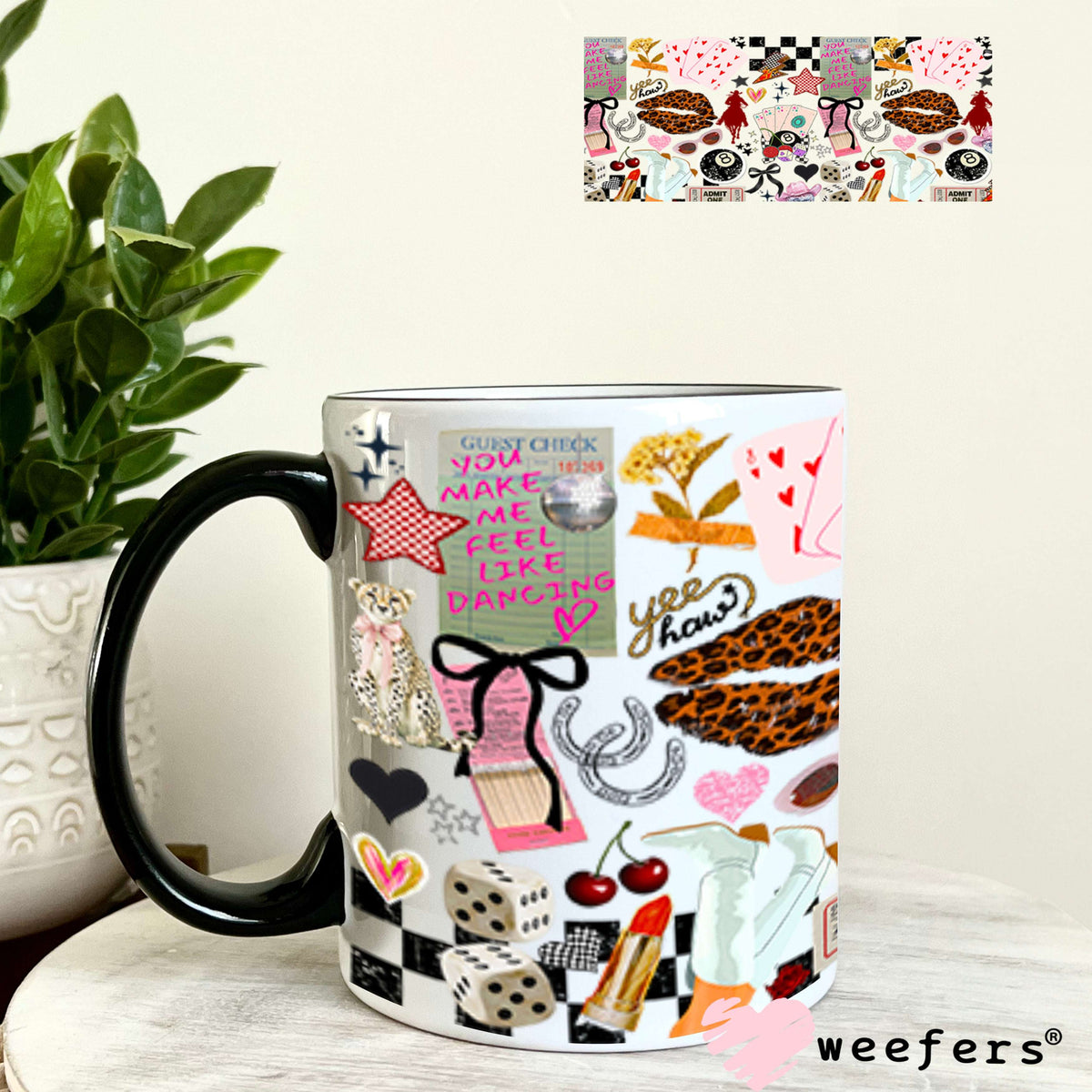 You Make Me Feel Like Dancing UV DTF Cup Wrap - Weefers®️ Exclusive 11oz Coffee Mug Cup Wrap Weefers