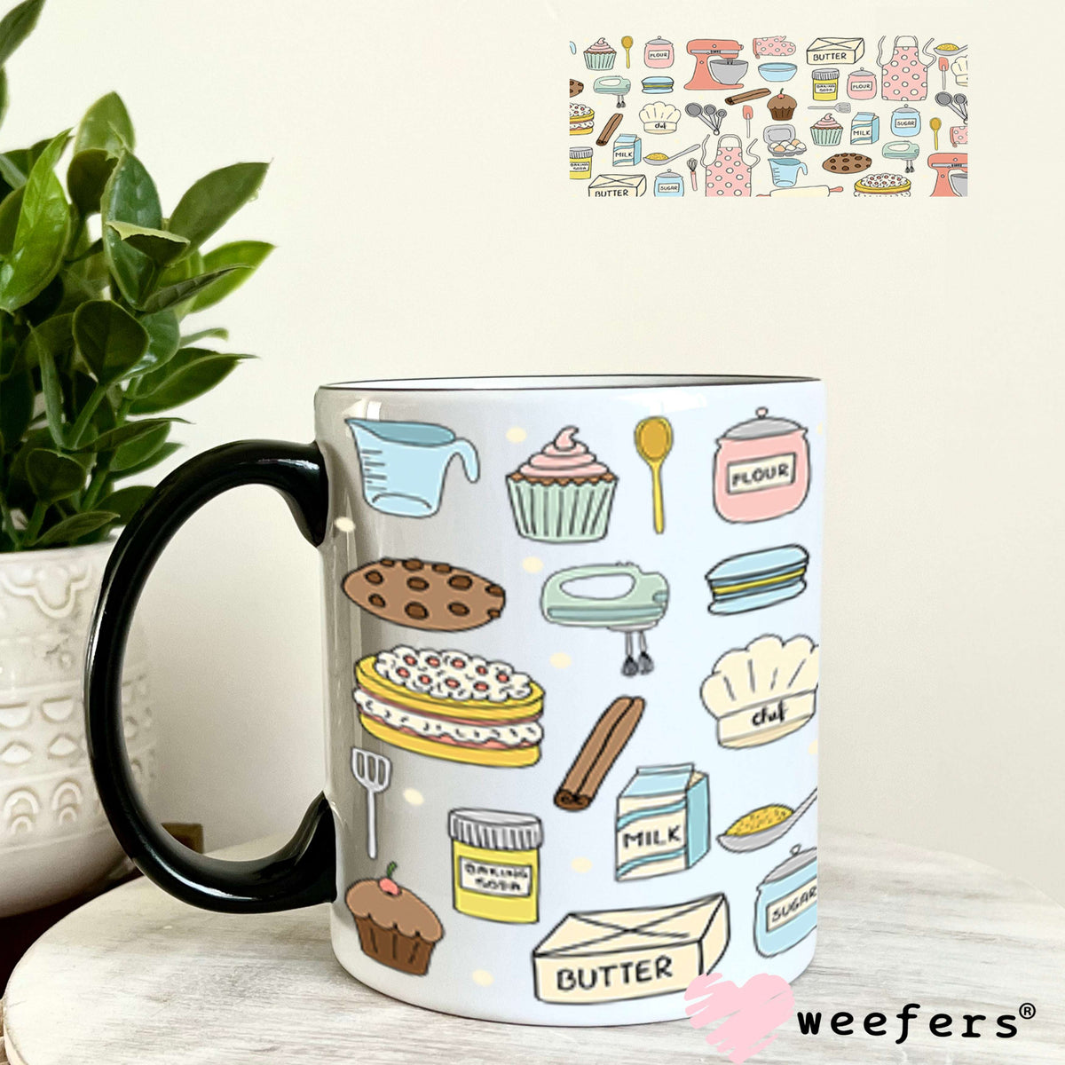 Bakers Favorite Things UV DTF Cup Wrap - Weefers Exclusive Wrap 11oz Coffee Mug Cup Wrap Weefers