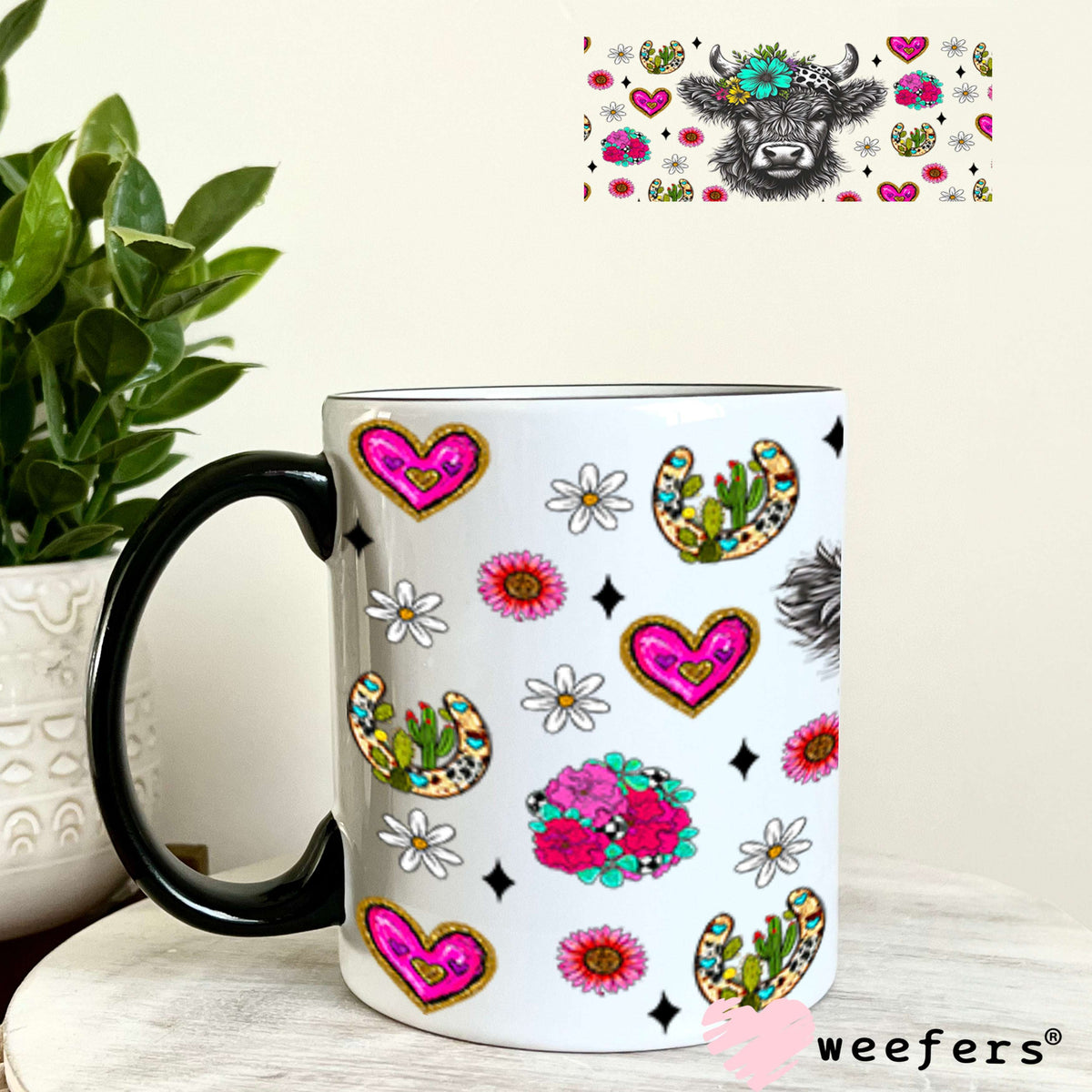 Highlander Flowers UV DTF Cup Wrap - Weefers Exclusive Wrap 11oz Coffee Mug Cup Wrap Weefers