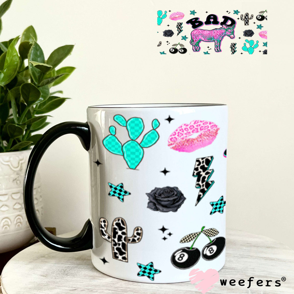 Bad Donkey UV DTF Cup Wrap - Weefers Exclusive Wrap 11oz Coffee Mug Cup Wrap Weefers