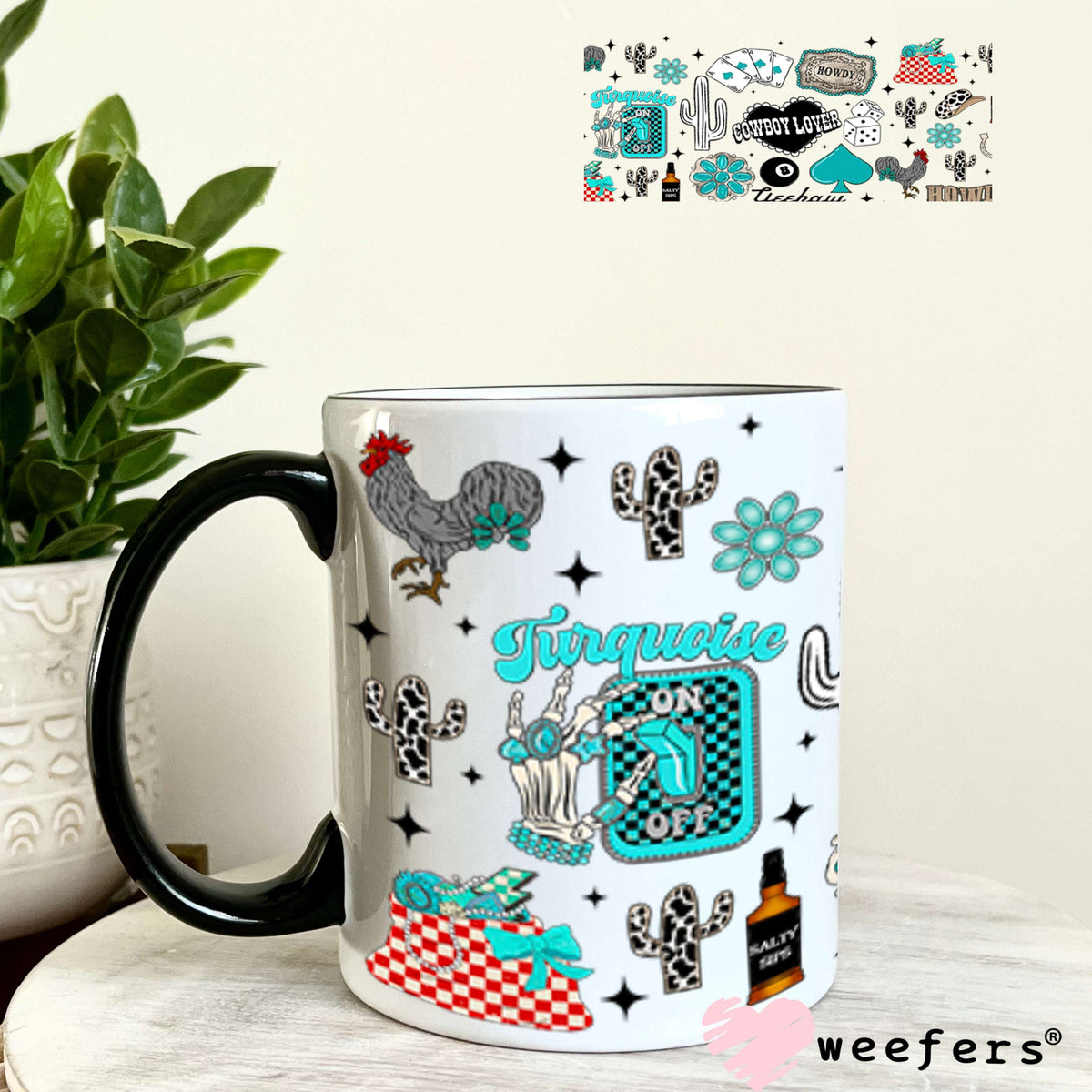Cowboy Lover Yeehaw UV DTF Cup Wrap - Weefers Exclusive Wrap 11oz Coffee Mug Cup Wrap Weefers