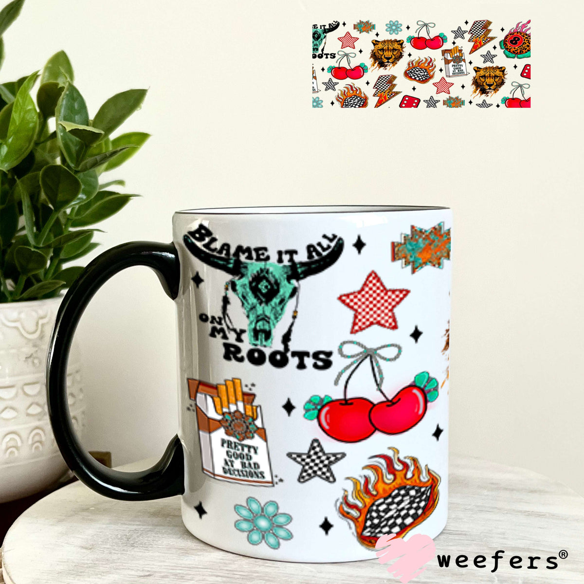 All American Sidekick UV DTF Cup Wrap - Weefers Exclusive Wrap 11oz Coffee Mug Cup Wrap Weefers
