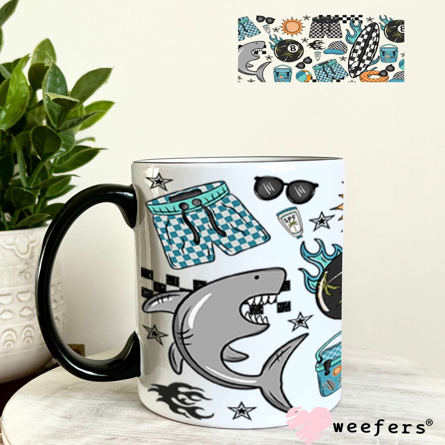 Boys Summer Favorite Things UV DTF Cup Wrap - Weefers Exclusive Wrap Weefers