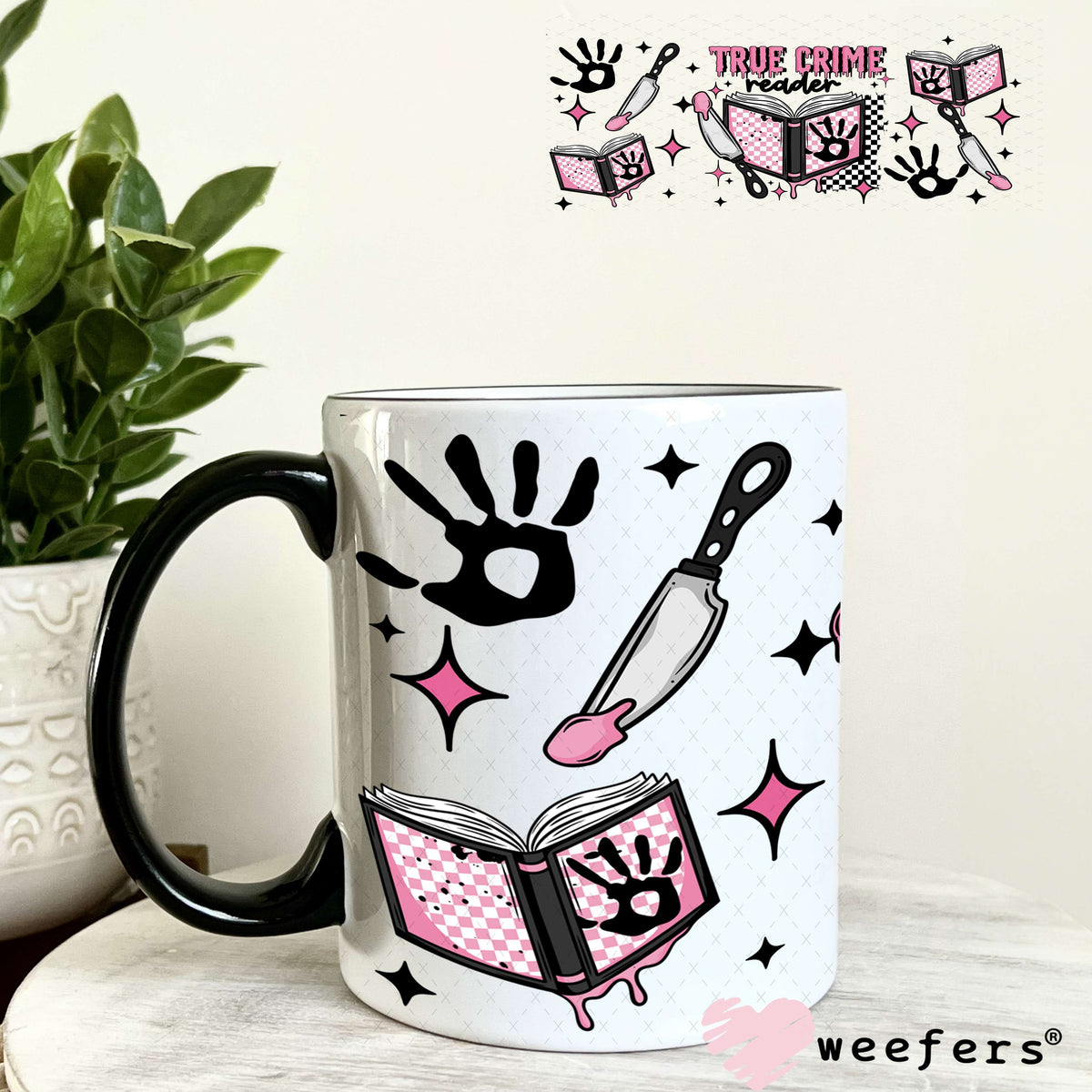 True Crime Reader UV DTF Cup Wrap 11oz Coffee Mug Weefers