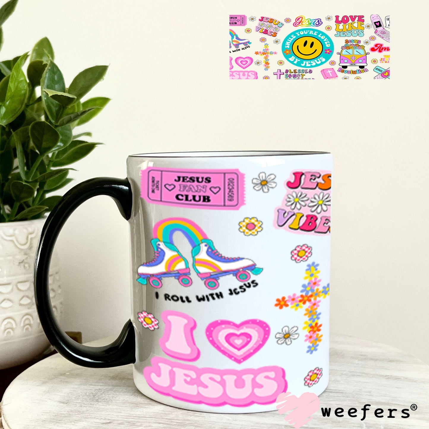 I Love Jesus Quotes UV DTF Cup Wrap - Weefers® Exclusive Weefers