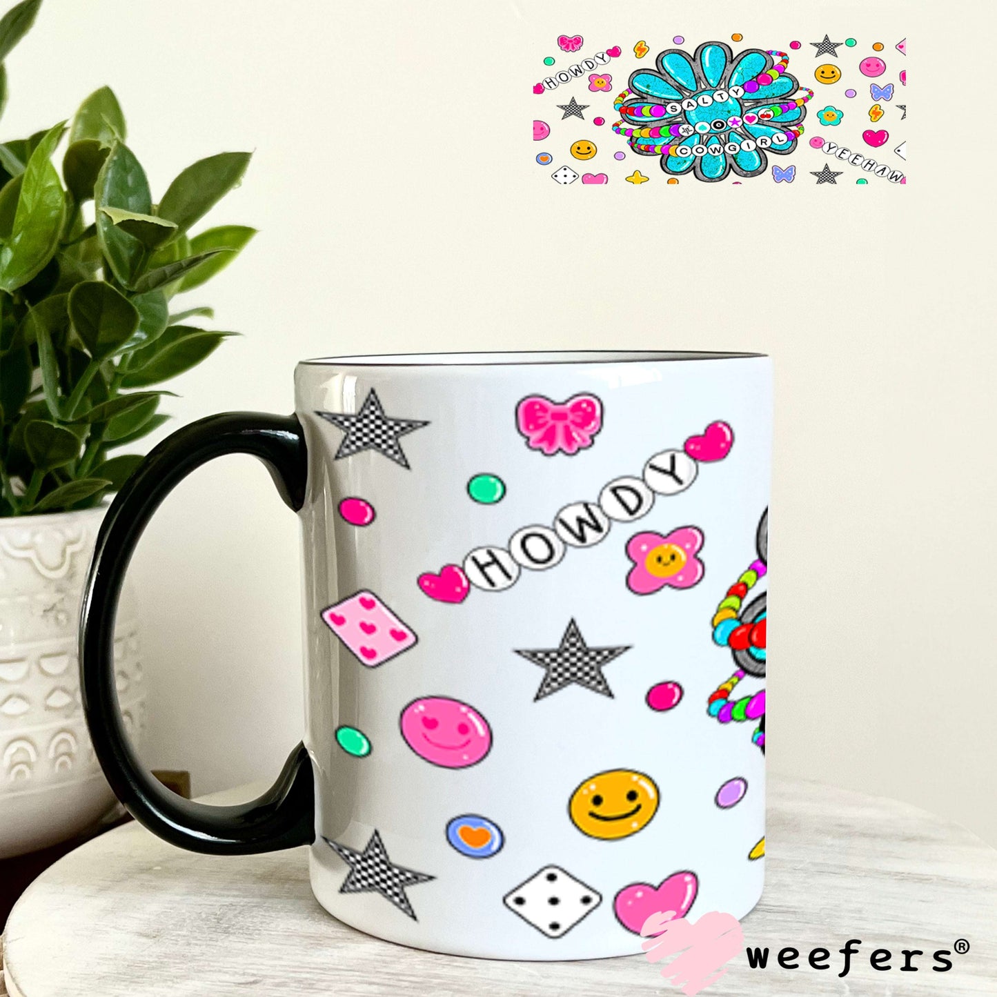 Salty Cowgirl Friendship Bracelets UV DTF Cup Wrap - Weefers Exclusive Wrap Weefers