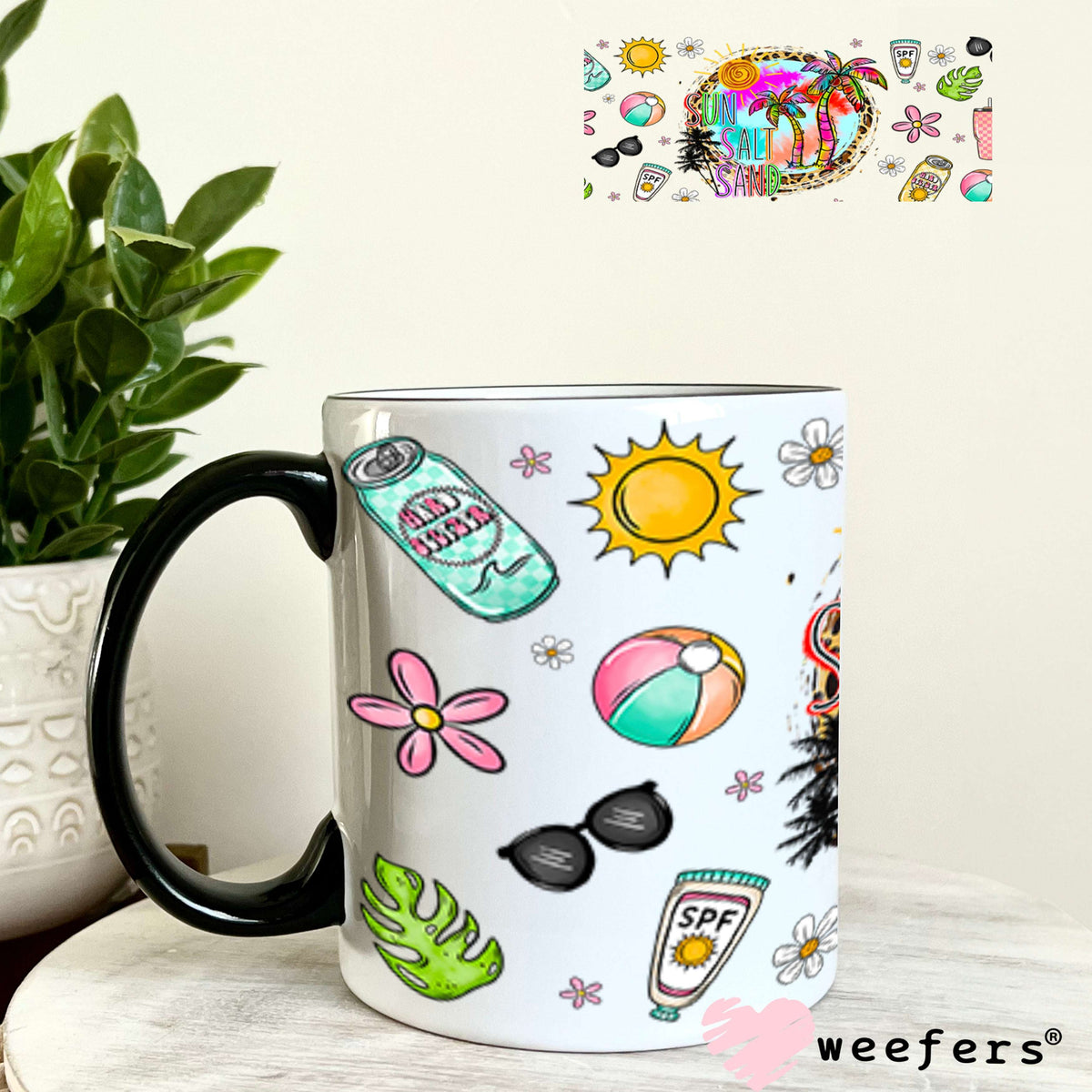 Sun Salt Sand UV DTF Cup Wrap - Weefers® Exclusive 11oz Coffee Mug Cup Wrap Weefers