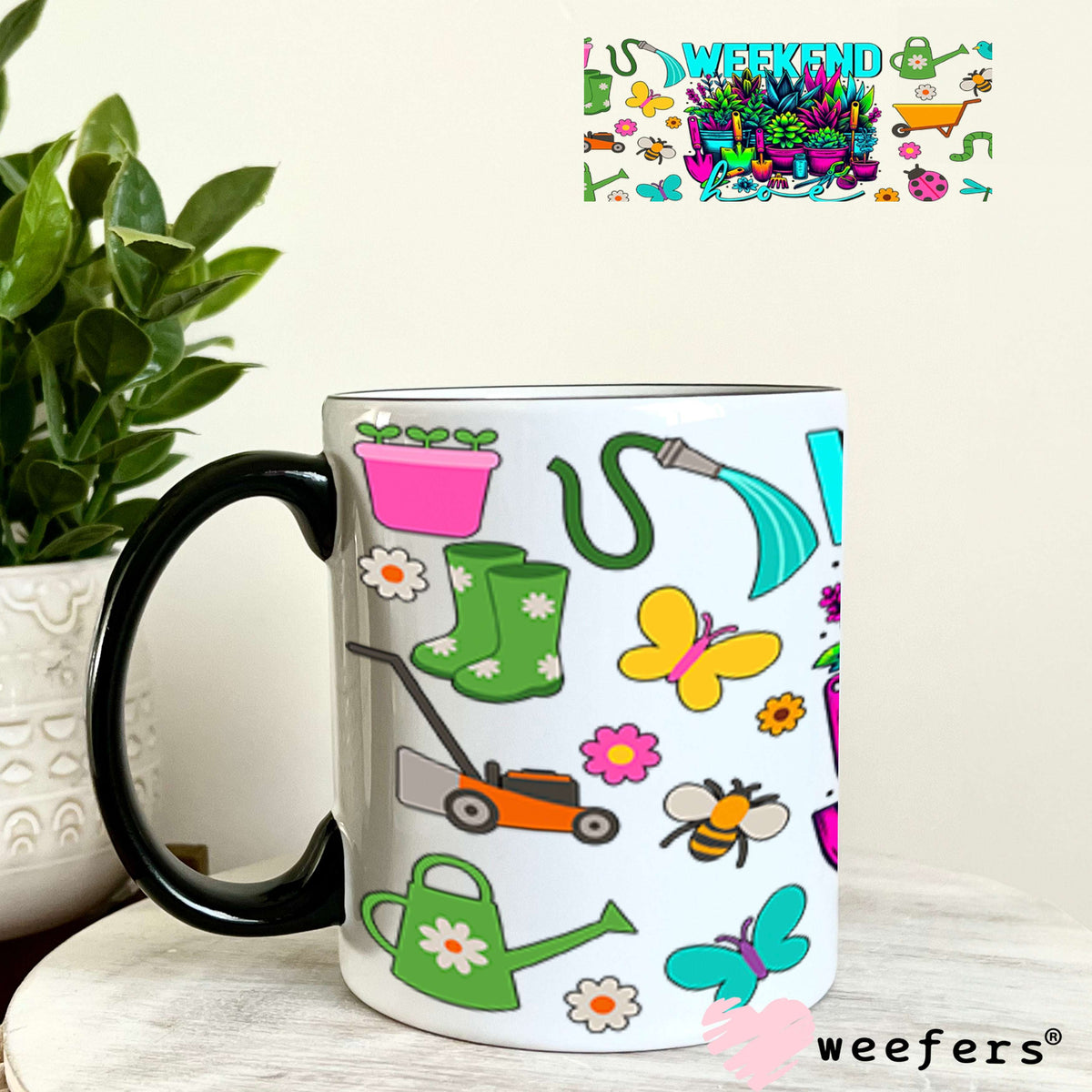 Weekend Hoe UV DTF Cup Wrap - Weefers Exclusive Wrap 11oz Coffee Mug Cup Wrap Weefers