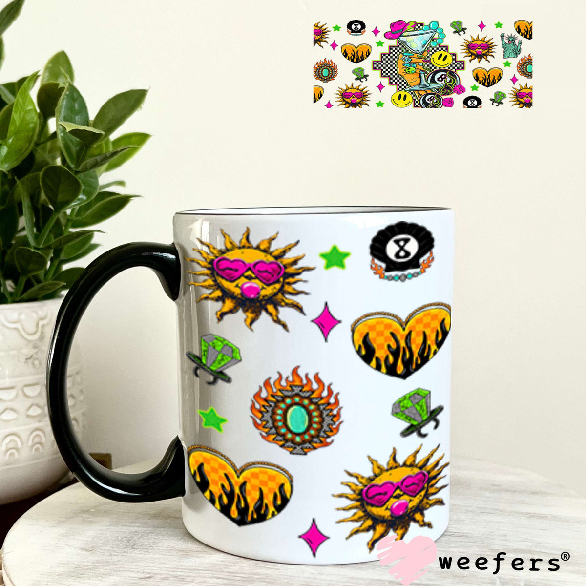 Cowgirl Martini UV DTF Cup Wrap - Weefers Exclusive 11oz Coffee Mug Cup Wrap Weefers