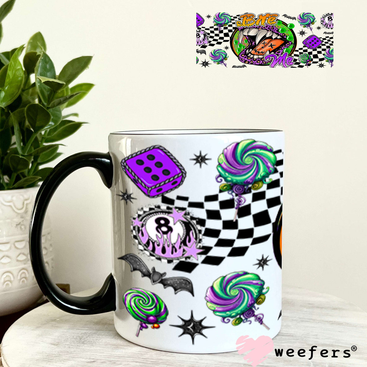 Bite Me UV DTF Cup Wrap - Weefers Exclusive 11oz Coffee Mug Cup Wrap Weefers