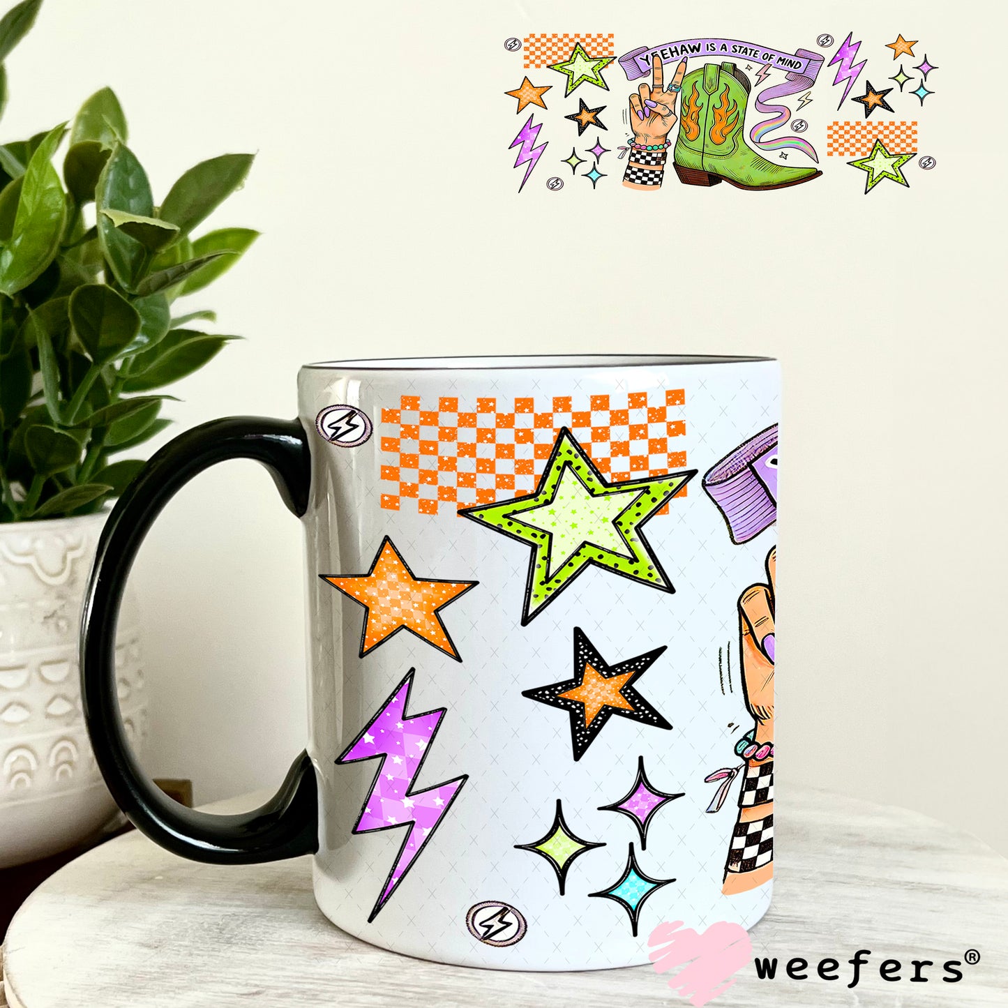 Yeehaw is a State of Mind UV DTF Cup Wrap - Weefers Exclusive 11oz Coffee Mug Weefers