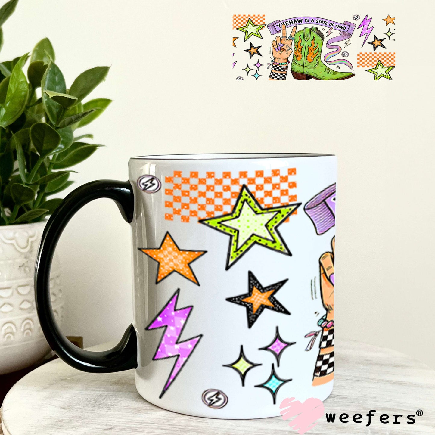 Yeehaw is a State of Mind UV DTF Cup Wrap - Weefers Exclusive 11oz Coffee Mug Cup Wrap Weefers