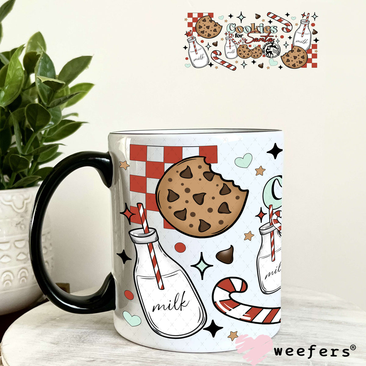 Cookies for Santa UV DTF Cup Wrap 11oz Coffee Mug Weefers