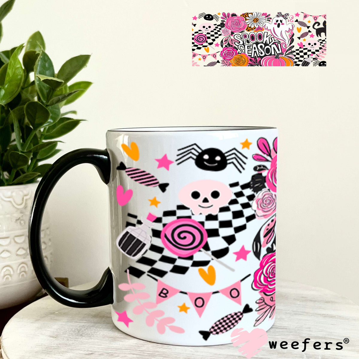 Spooky Season UV DTF Cup Wrap - Weefers Exclusive 11oz Coffee Mug Cup Wrap Weefers