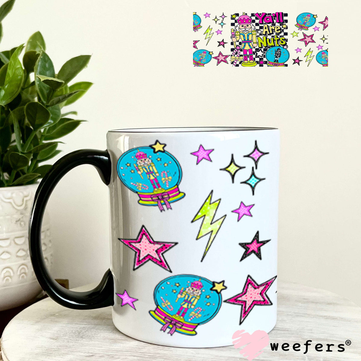 Y'all are Nuts UV DTF Christmas Cup Wrap - Weefers Exclusive 11oz Coffee Mug Cup Wrap Weefers