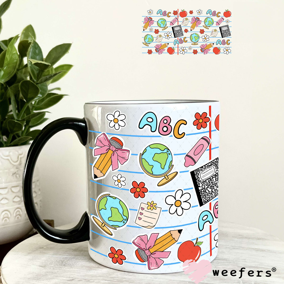 Teacher Composite UV DTF Cup Wrap 11oz Coffee Mug Weefers