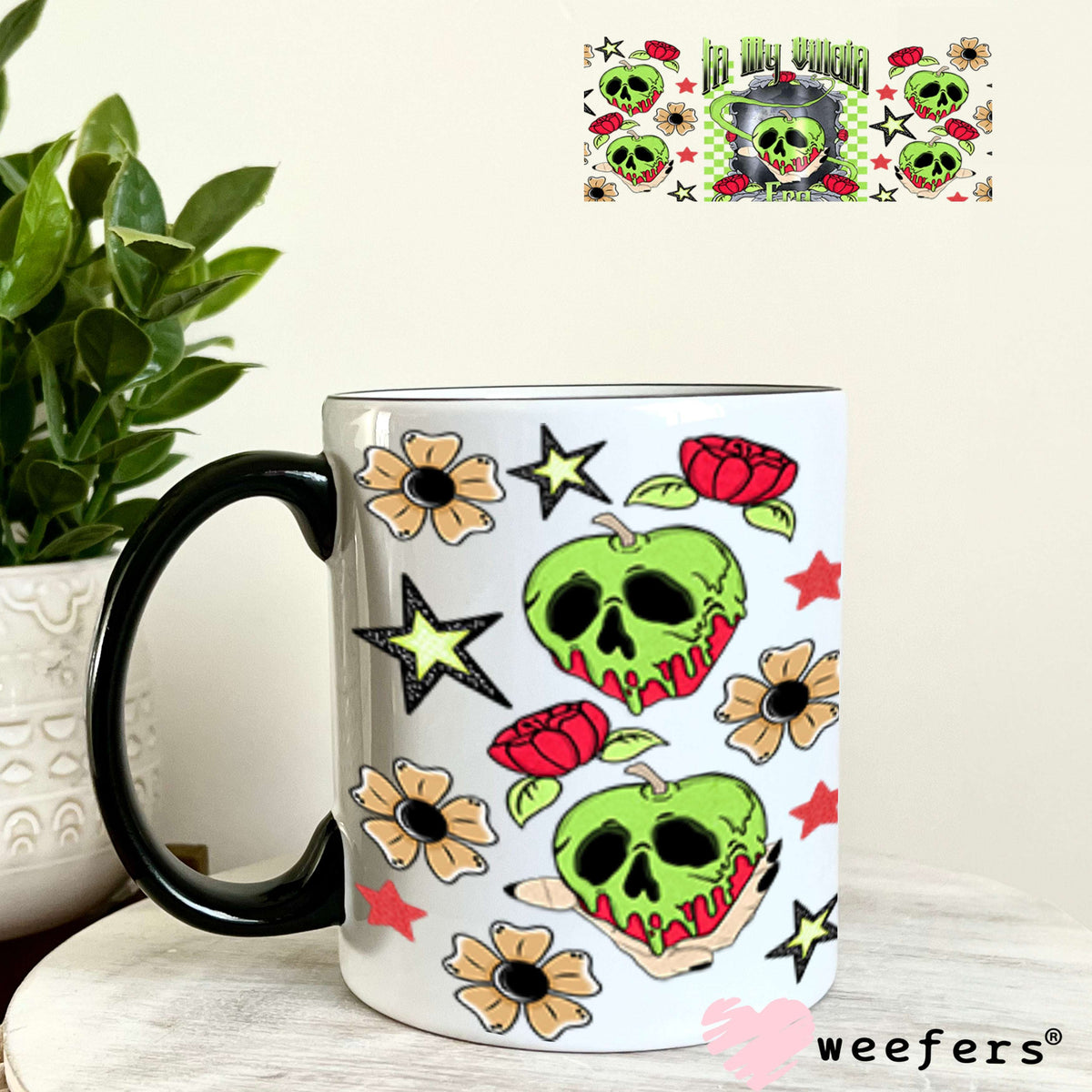 In My Villain Era Poison Apple UV DTF Cup Wrap - Weefers Exclusive 11oz Coffee Mug Cup Wrap Weefers