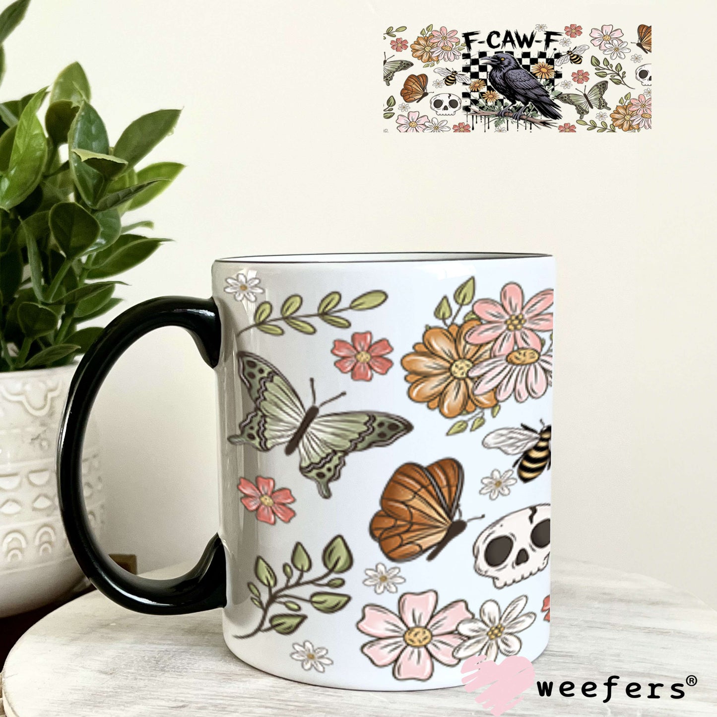 F-Caw-F UV DTF Cup Wrap - Weefers® Exclusive 11oz Coffee Mug Cup Wrap Weefers