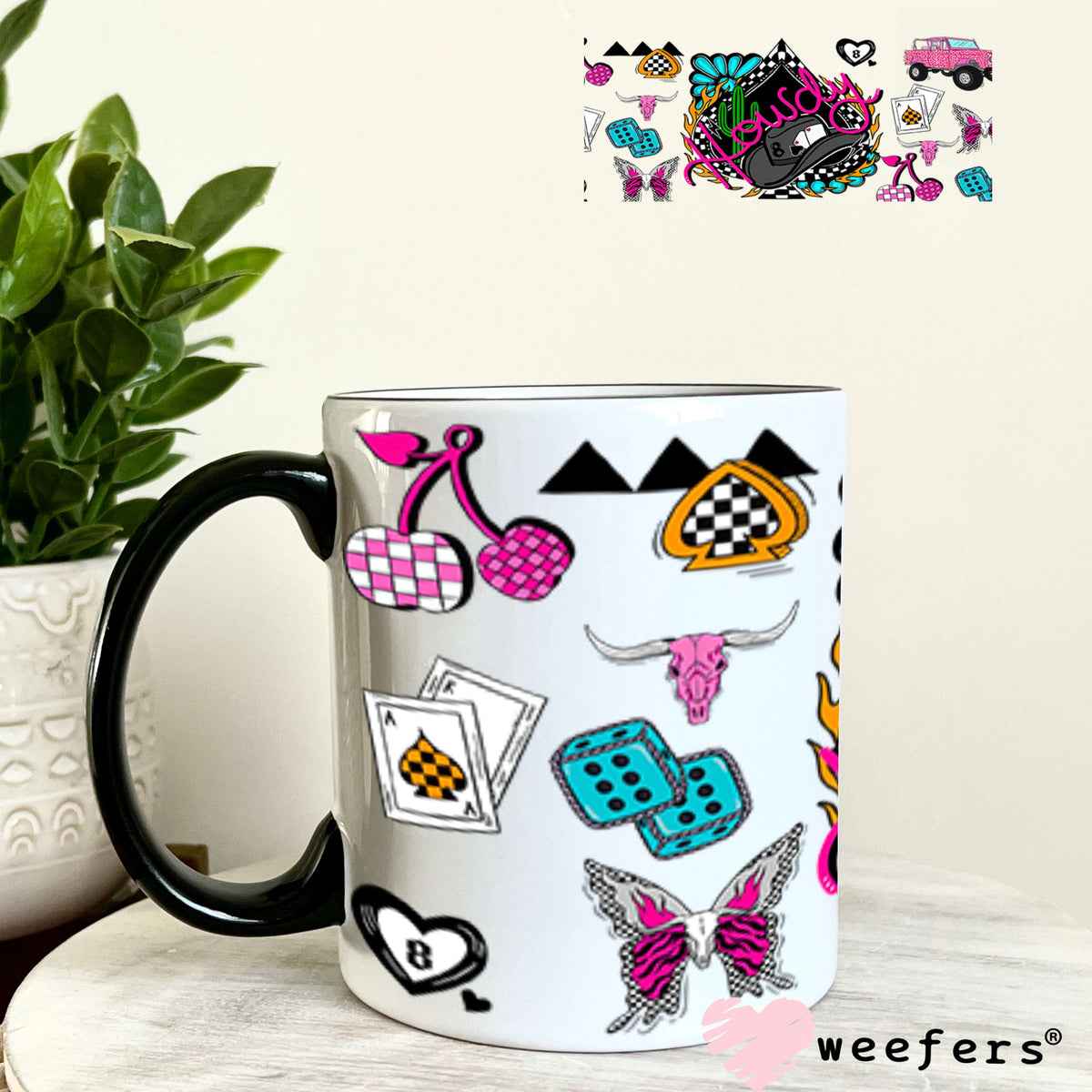 Howdy Bronco UV DTF Cup Wrap - Weefers Exclusive 11oz Coffee Mug Cup Wrap Weefers