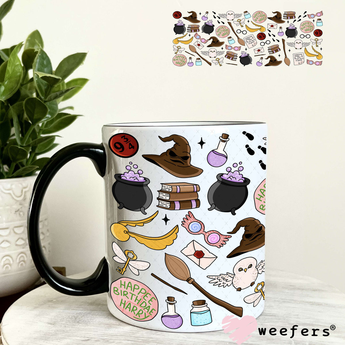 Wizards favorite Things UV DTF Cup Wrap 11oz Coffee Mug Weefers
