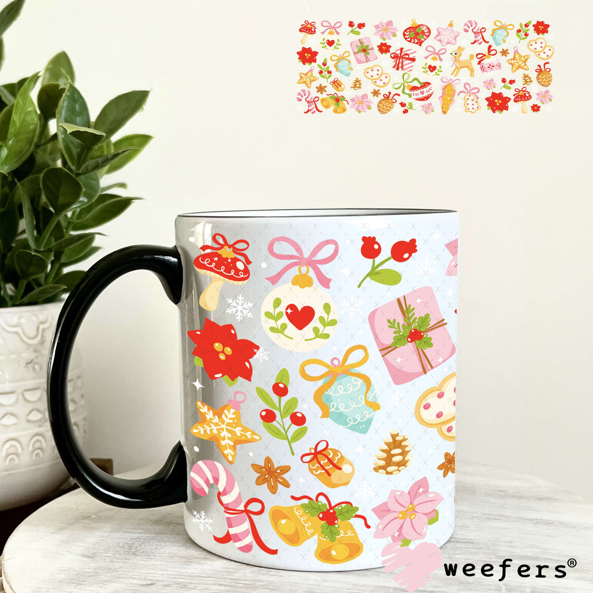 Christmas Cookies UV DTF Cup Wrap 11oz Coffee Mug Weefers