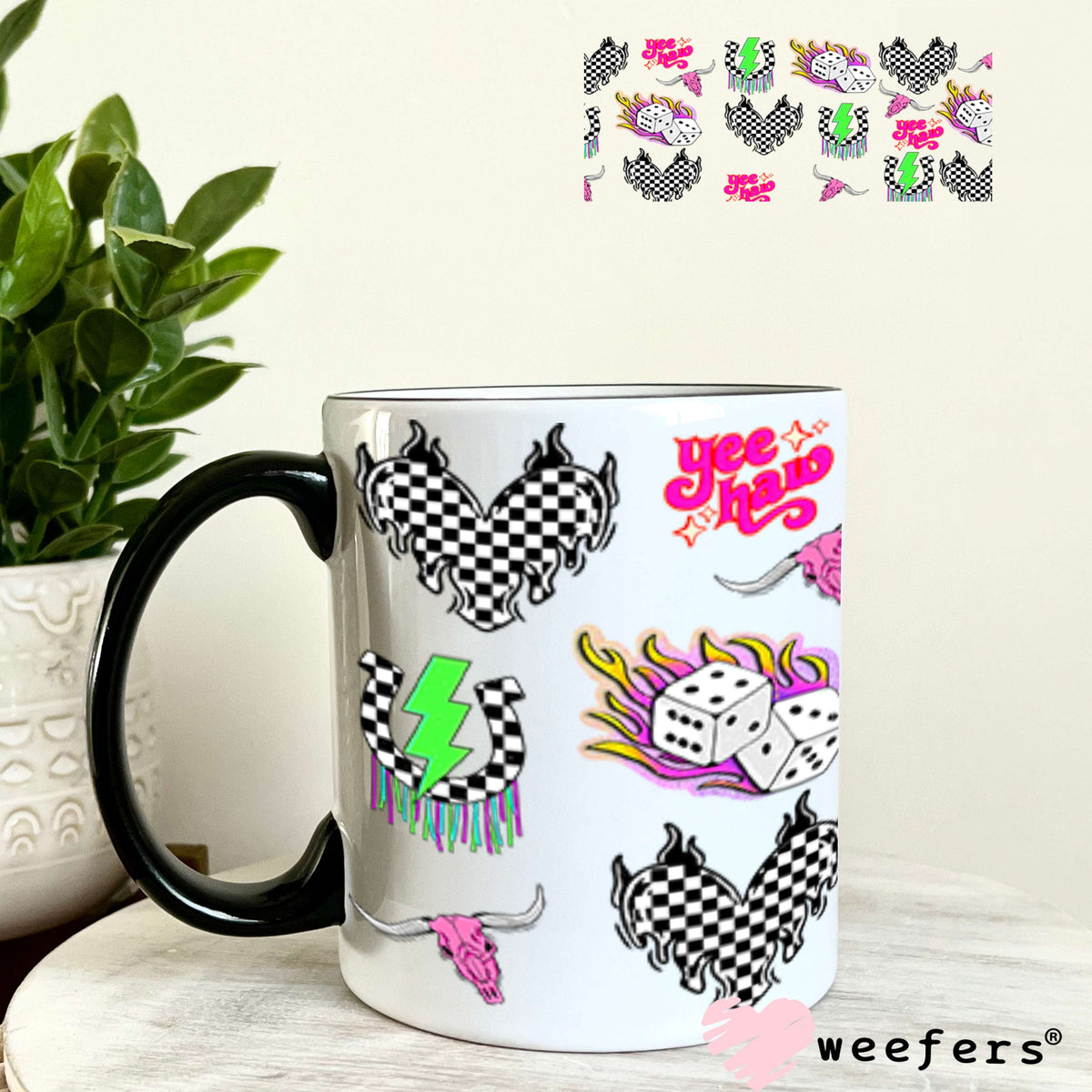 Space Cowboy Sidekick UV DTF Cup Wrap- Weefers Exclusive 11oz Coffee Mug Cup Wrap Weefers