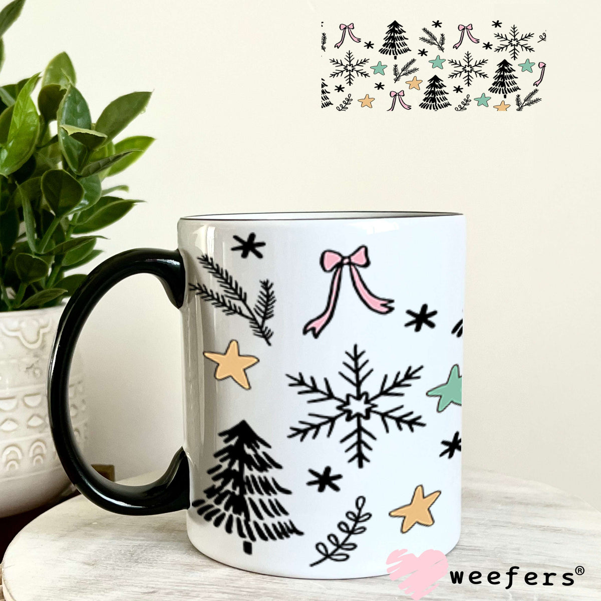 Have yourself a Merry Little Christmas Sidekick UV DTF Cup Wrap - Weefers Exclusive 11oz Coffee Mug Cup Wrap Weefers