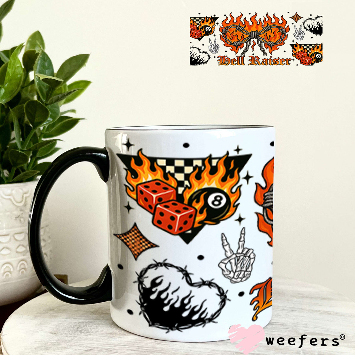 Hell Raiser UV DTF Cup Wrap - Weefers® Exclusive 11oz Coffee Mug Cup Wrap Weefers