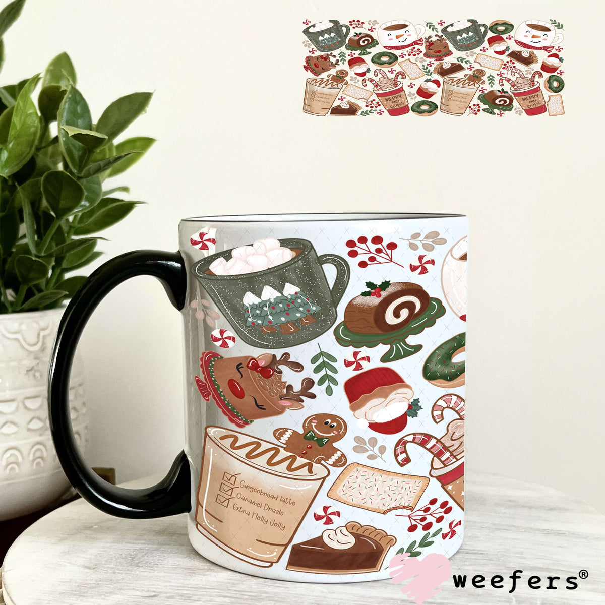 UV DTF Cup Wrap – Christmas Favorite Things 11oz Coffee Mug Weefers