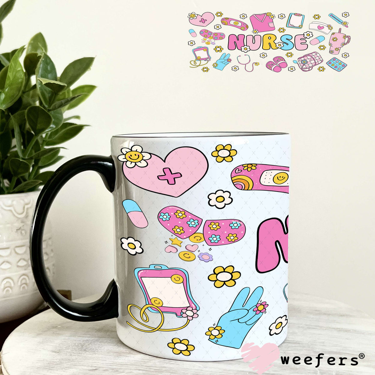 UV DTF Cup Wrap – Nurse Daily Vibes 11oz Coffee Mug Weefers