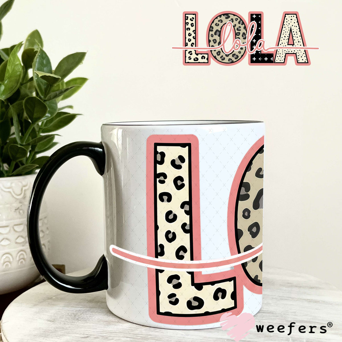 UV DTF Cup Wrap – Cheetah Lola 11oz Coffee Mug Weefers