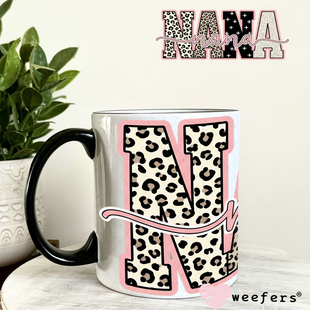 UV DTF Cup Wrap – Cheetah Nana 11oz Coffee Mug Weefers