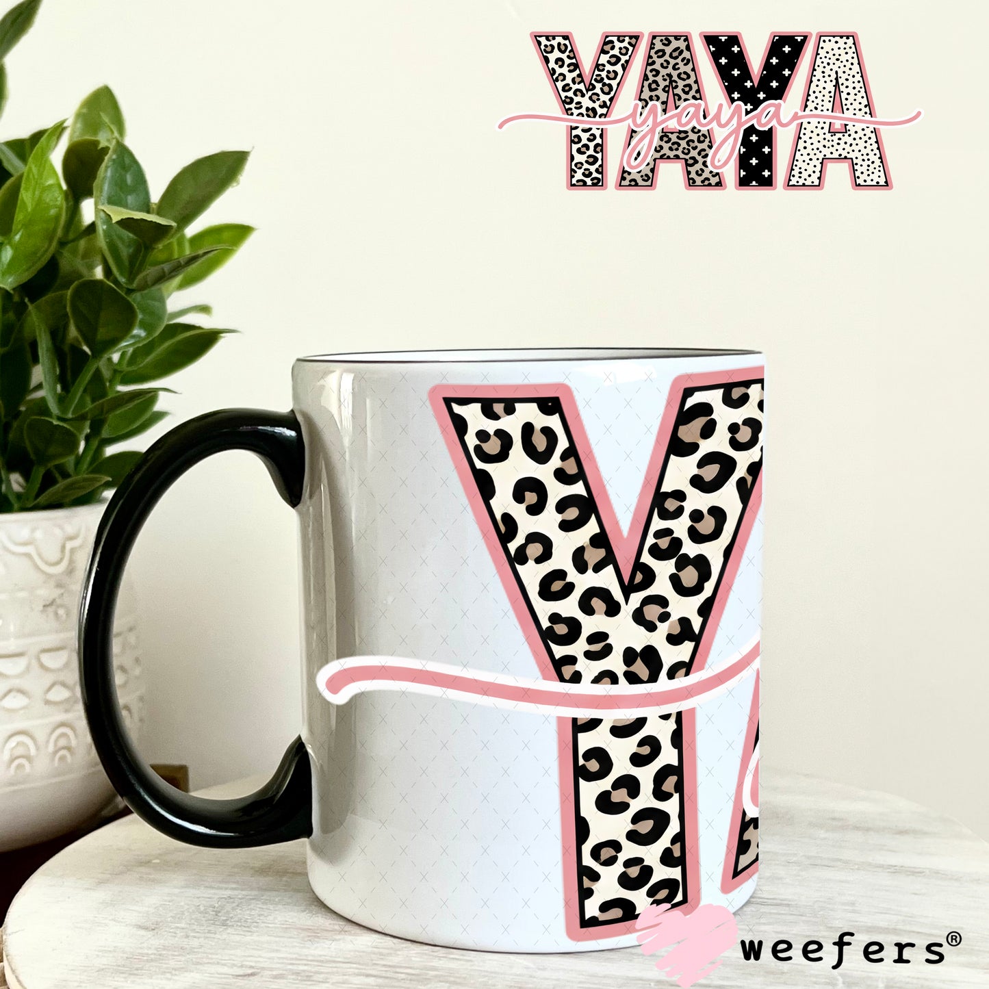 UV DTF Cup Wrap – Cheetah Yaya 11oz Coffee Mug Weefers
