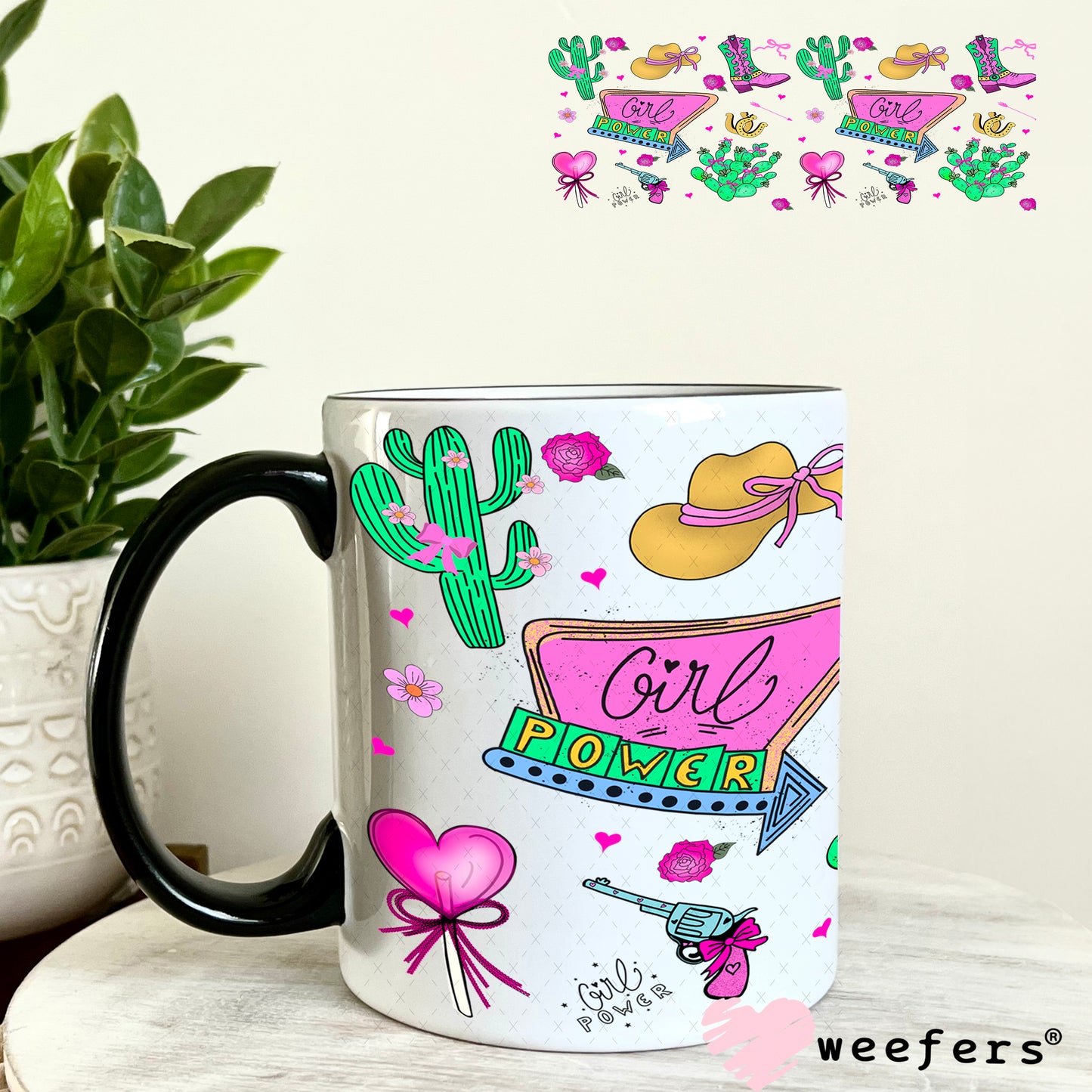 UV DTF Cup Wrap – Western Girl Power 11oz Coffee Mug Weefers