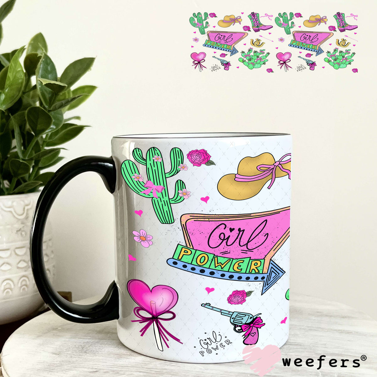 UV DTF Cup Wrap – Western Girl Power 11oz Coffee Mug Weefers