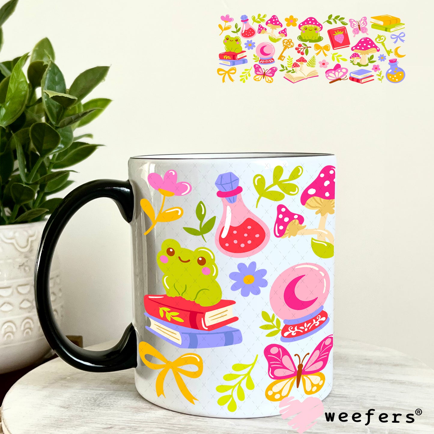 UV DTF Cup Wrap – Fantasy Frog Land 11oz Coffee Mug Weefers
