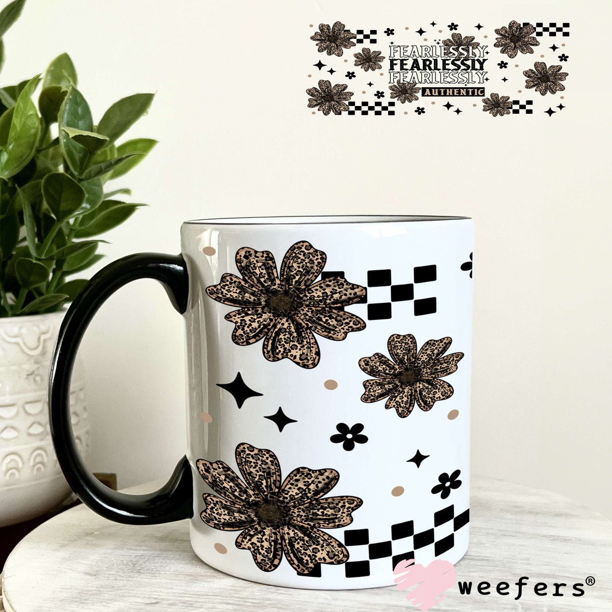 UV DTF Cup Wrap – Fearlessly Authentic 11oz Coffee Mug Weefers