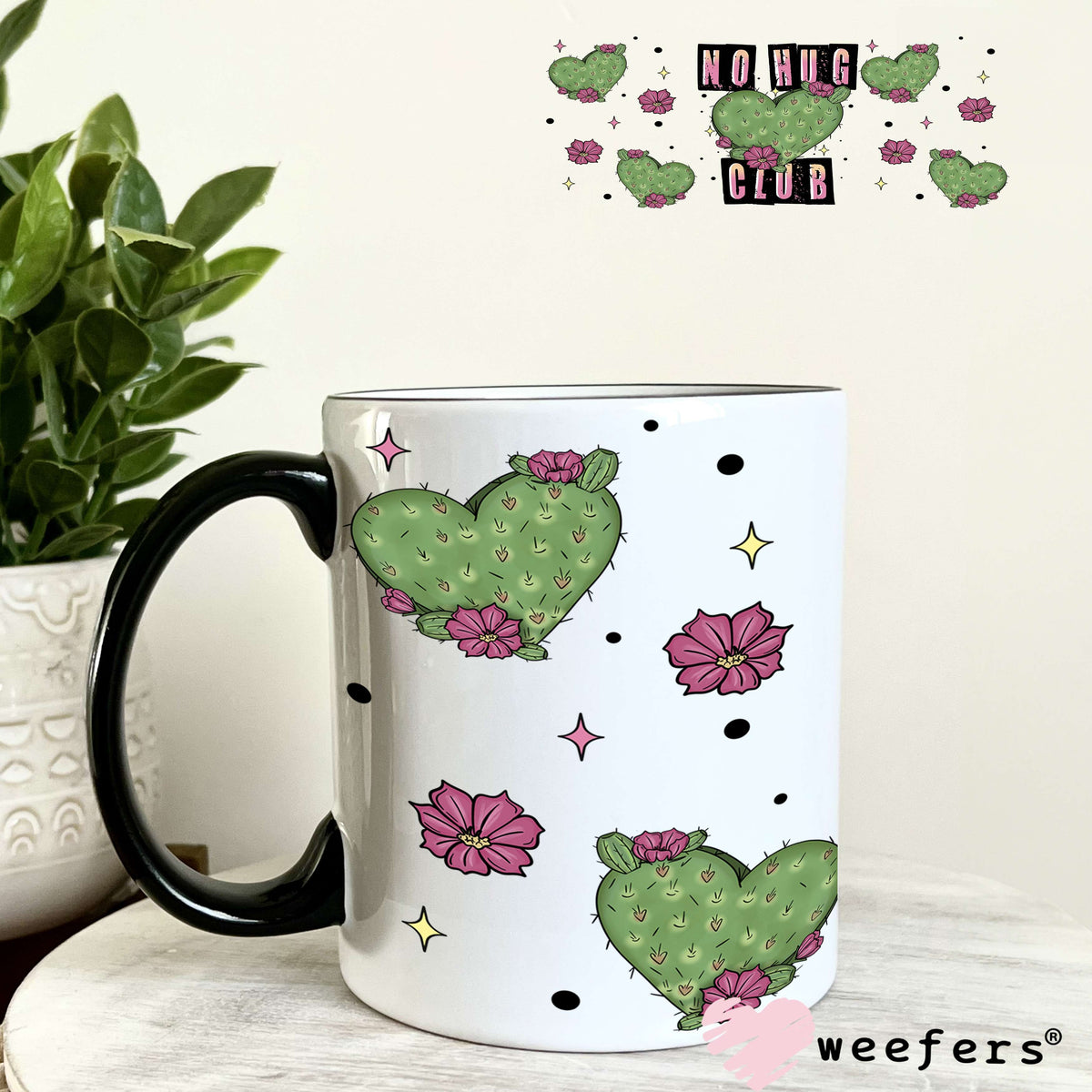 UV DTF Cup Wrap – No Hug Club 11oz Coffee Mug Weefers