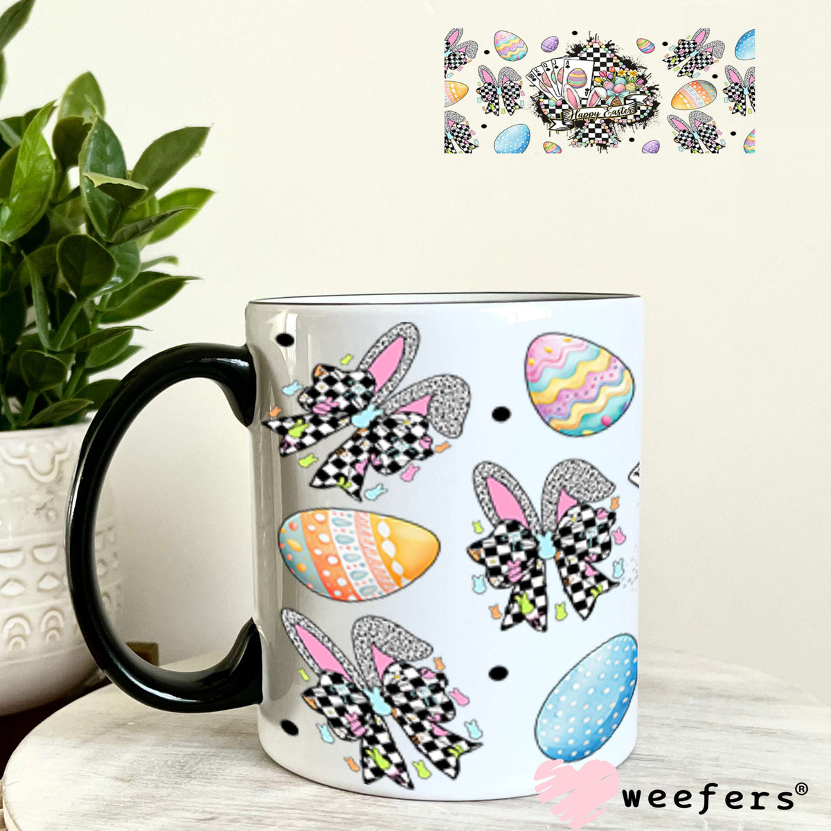 UV DTF Cup Wrap – Happy Easter Western St Patrick's Day - Weefers Exclusive 11oz Coffee Mug Cup Wrap Weefers