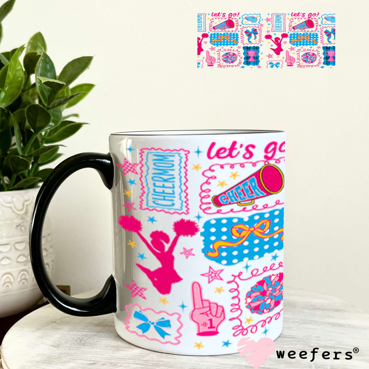 UV DTF Cup Wrap – Cheer Mom Weefers Exclusive 11oz Coffee Mug Cup Wrap Weefers