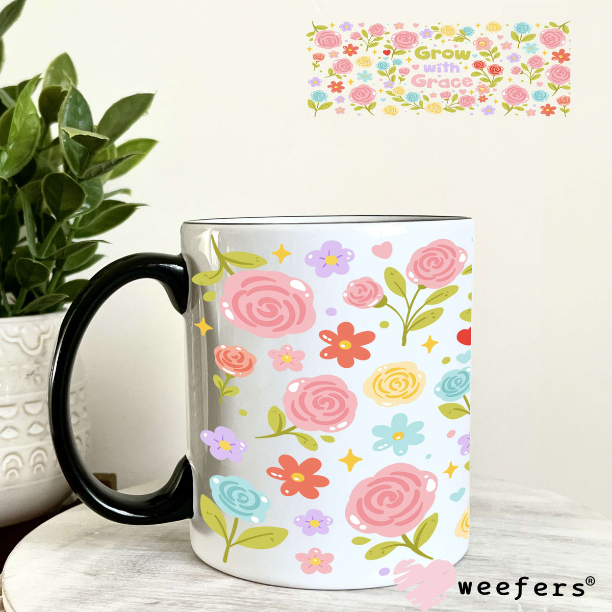 UV DTF Cup Wrap – Grow with Grace 11oz Coffee Mug Weefers