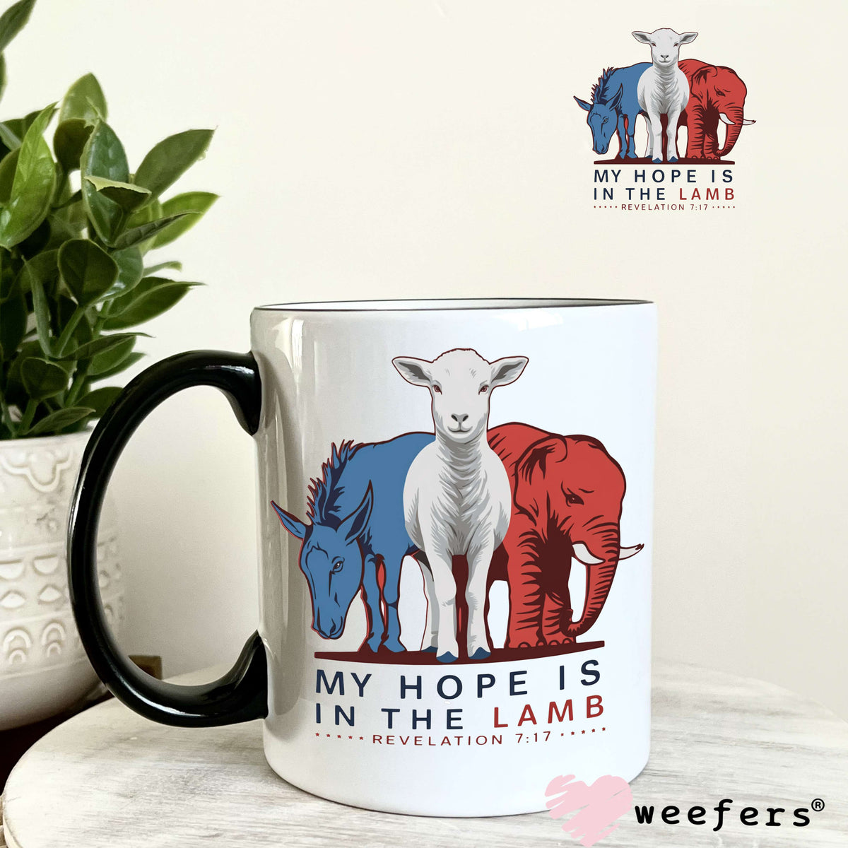 My Hope Is In The Lamb UV DTF Decal 11oz Coffee Mug Weefers