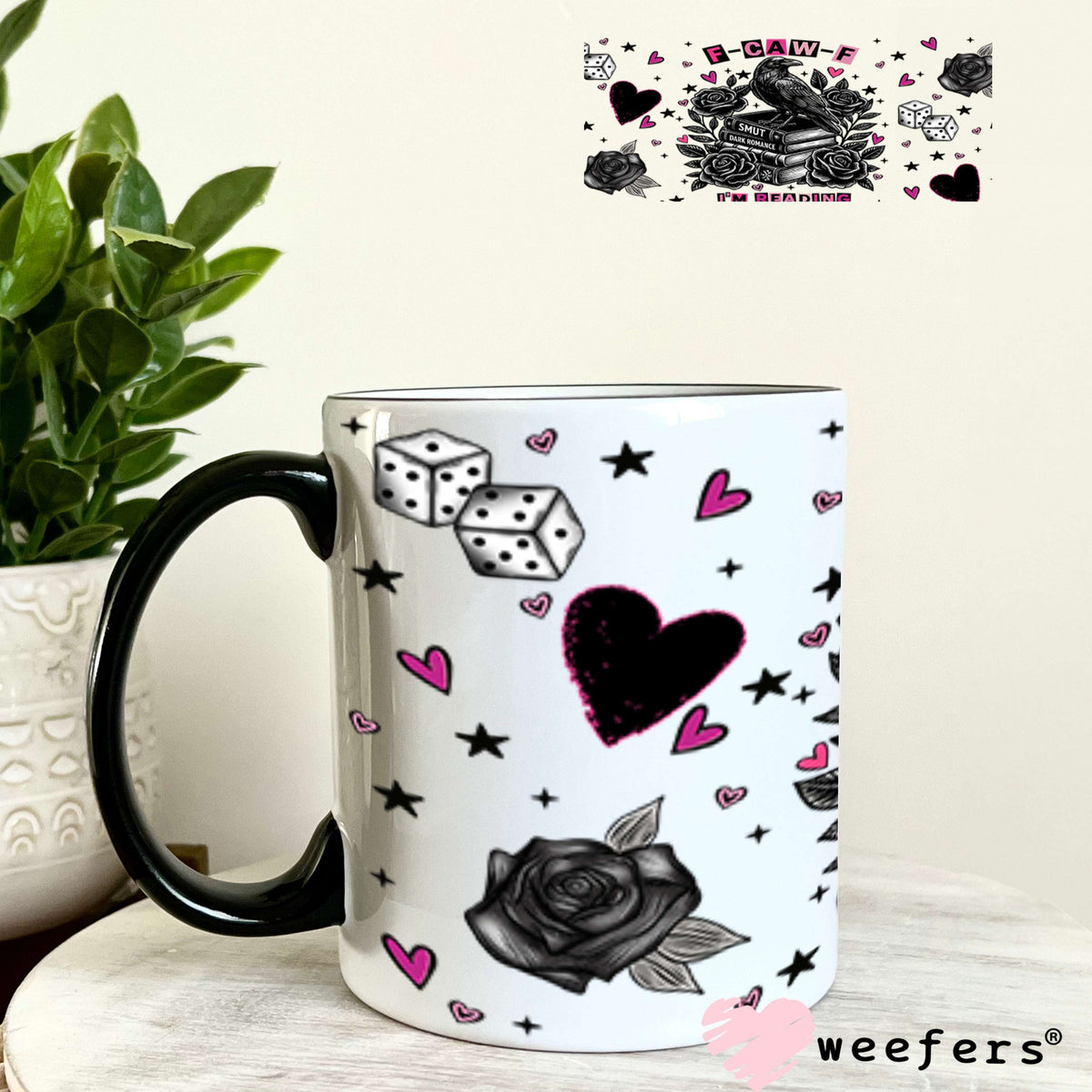 UV DTF Cup Wrap – F-Caw-F I'm Reading - Weefers Exclusive 11oz Coffee Mug Cup Wrap Weefers