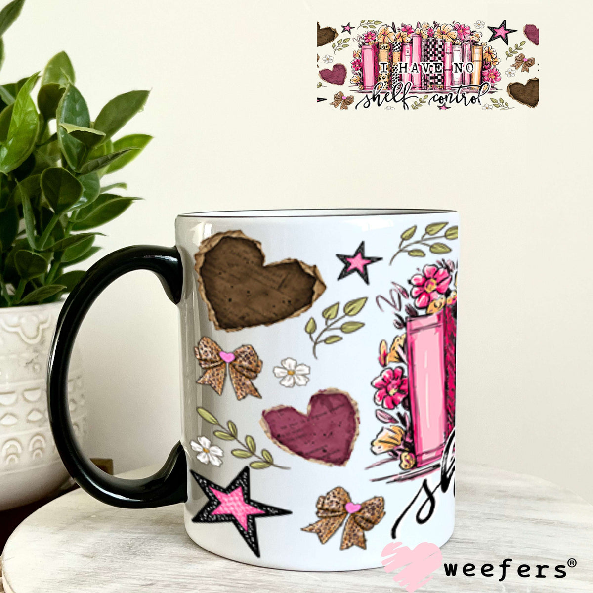 UV DTF Cup Wrap – I Have No Shelf Control - Weefers® Exclusive 11oz Coffee Mug Cup Wrap Weefers