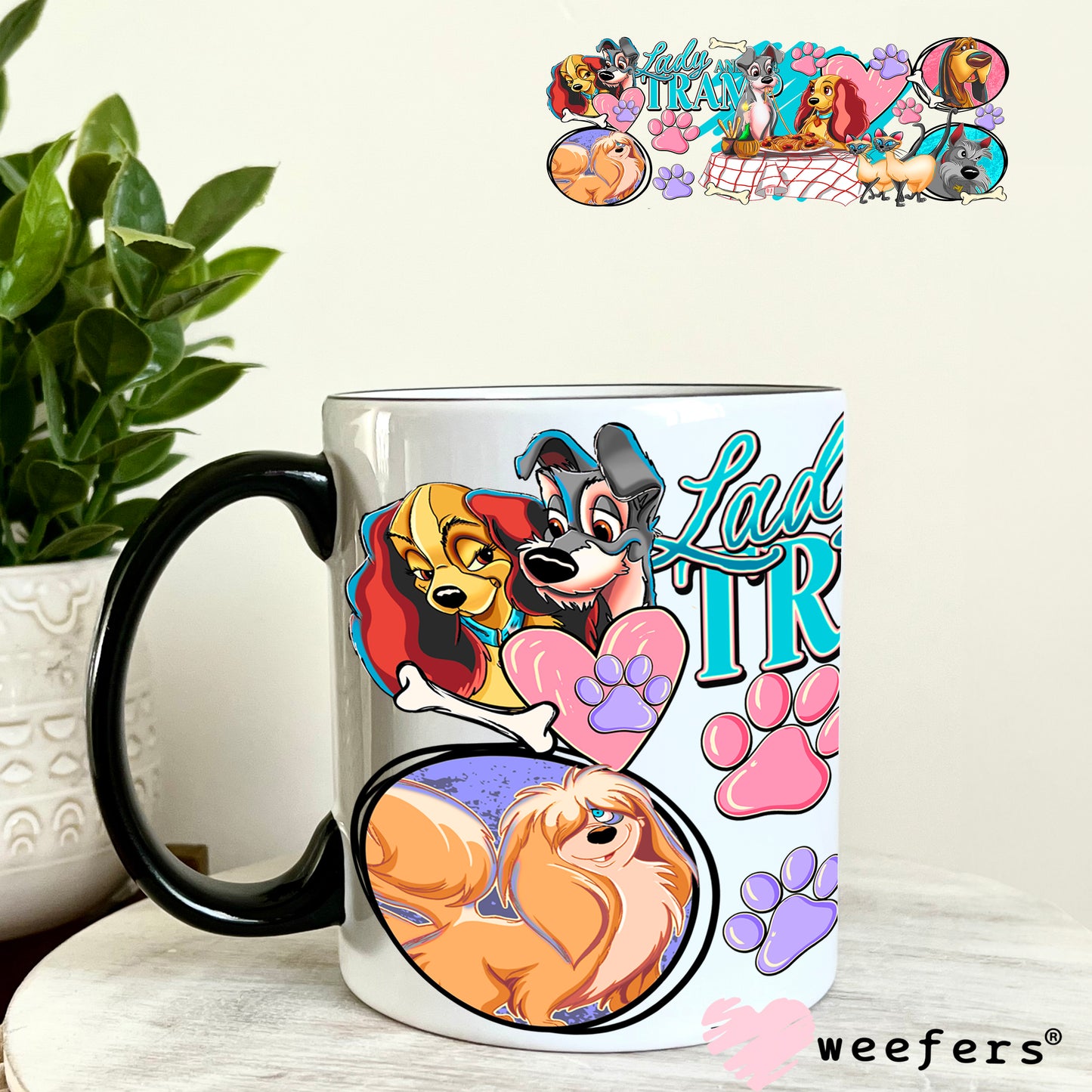 UV DTF Cup Wrap – Lady Tram 11oz Coffee Mug Weefers