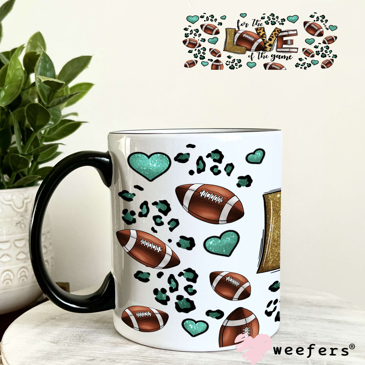 UV DTF Cup Wrap – For the Love of the Game Football 11oz Coffee Mug Weefers