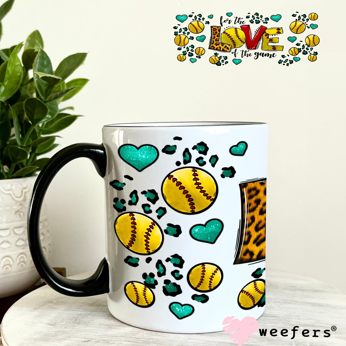 UV DTF Cup Wrap – For the Love of the Game Softball 11oz Coffee Mug Weefers